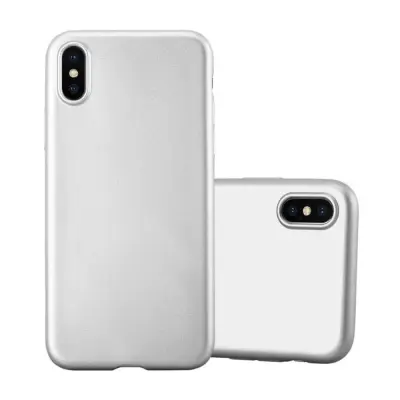 Cadorabo Case, združljiv z Apple v kovinskem srebru - zaščitni pokrov iz fleksibilnega silikona TPU