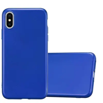 CADORABO Ohišje, združljiv z Apple v kovinsko modri - zaščitni pokrov, narejen iz fleksibilnega silikona TPU