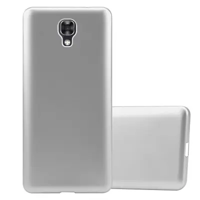 Cadorabo Case, združljiv z LG v kovinsko srebro - zaščitni pokrov iz fleksibilnega silikona TPU