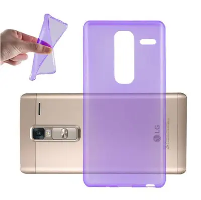 Cadorabo Case, združljiv z LG v prozorni vijolični - zaščitni pokrov, narejen iz fleksibilnega silikona TPU