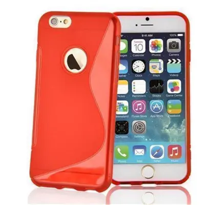 CADORABO Ohišje, združljiv z Apple v Candy Apple Red - Zaščitna prevleka iz fleksibilnega silikona TPU
