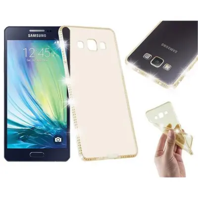 CADORABO CARE, združljiv s Samsungom v prozornem zlatih - zaščitni pokrov iz fleksibilnega silikona TPU v oblikovanju nosoroga