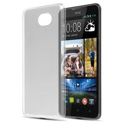 Cadorabo Case, združljiv s HTC v popolnoma prozornem - zaščitnem pokrovu, narejen iz fleksibilnega silikona TPU