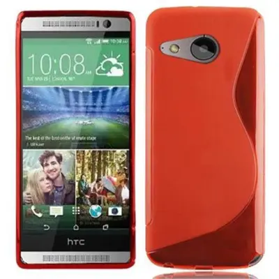 Cadorabo Case, združljiv s HTC v Candy Apple Red - Zaščitni pokrov iz fleksibilnega silikona TPU