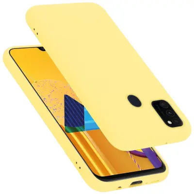 Cadorabo ohišje, združljiv s Samsungom v tekoči rumeni - zaščitni pokrov, narejen iz fleksibilnega silikona TPU