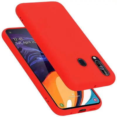 CADORABO Ohišje, združljiv s Samsungom v tekoči rdeči barvi - zaščitni pokrov iz fleksibilnega silikona TPU