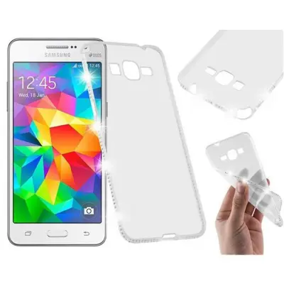 CADORABO Ohišje, združljiv s Samsungom v prozornem belem - zaščitnem pokrovu, narejen iz fleksibilnega silikona TPU v oblikovanju nosoroga