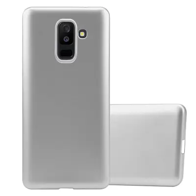 Cadorabo Case, združljiv s Samsungom v kovinskem srebru - zaščitni pokrov, narejen iz fleksibilnega silikona TPU