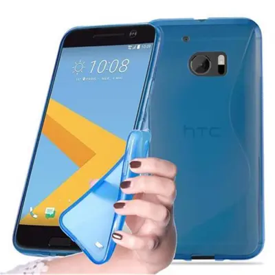 Cadorabo Case, združljiv s HTC v Royal Blue - Zaščitni pokrov, narejen iz fleksibilnega silikona TPU