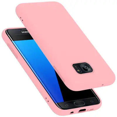 Ohišje Cadorabo, združljiv s Samsungom v tekoči roza barvi - zaščitni pokrov iz fleksibilnega silikona TPU