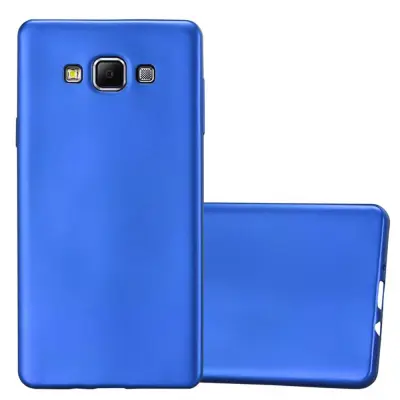 Cadorabo Case, združljiv s Samsungom v kovinsko modri - zaščitni pokrov, narejen iz fleksibilnega silikona TPU