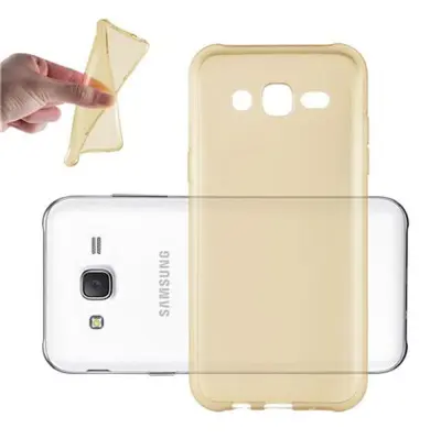 Cadorabo Case, združljiv s Samsungom v prozornem zlatu - zaščitni pokrov, narejen iz fleksibilnega silikona TPU