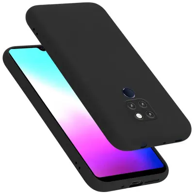 CADORABO Ohišje, združljiv s Huawei v tekoči črni barvi - zaščitni pokrov iz fleksibilnega silikona TPU