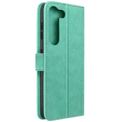 Folio etui za Samsung Galaxy S23 Plus denarnica in stojalo Mandala Flower Green