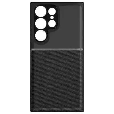 Ovitek za Samsung Galaxy S23 Ultra Rigid s prilagodljivo konturo, odporen proti udarcem, crn