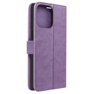 Folio ovitek za iPhone 14 Pro Max denarnica in stojalo Mandala Dream Catcher vijolicna
