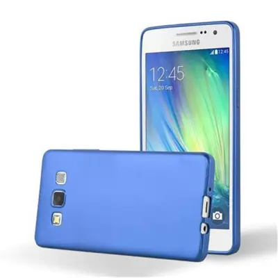 Cadorabo Case, združljiv s Samsungom v kovinsko modri - zaščitni pokrov, narejen iz fleksibilnega silikona TPU