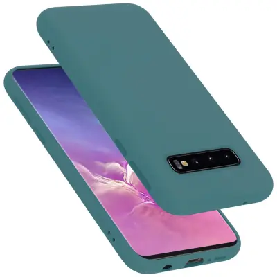 CADORABO Ohišje, združljiv s Samsungom v tekoči zeleni barvi - zaščitni pokrov iz fleksibilnega silikona TPU