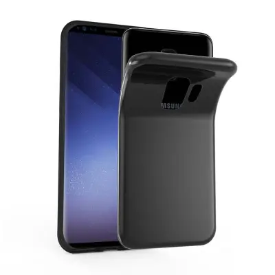 CADORABO Ohišje, združljiv s Samsungom v črni barvi, narejen iz fleksibilnega silikona TPU