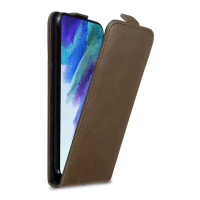 CADORABO Ohišje, združljiv s Samsungom v kavi Brown - Zaščitni pokrov v zasnovi Flip z magnetnim zapiranjem