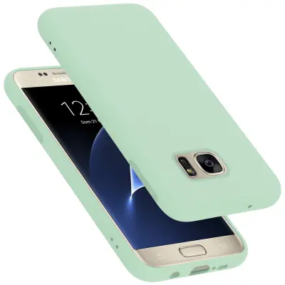 CADORABO Ohišje, združljiv s Samsungom v tekoči svetlo zeleni barvi - zaščitni pokrov iz fleksibilnega silikona TPU