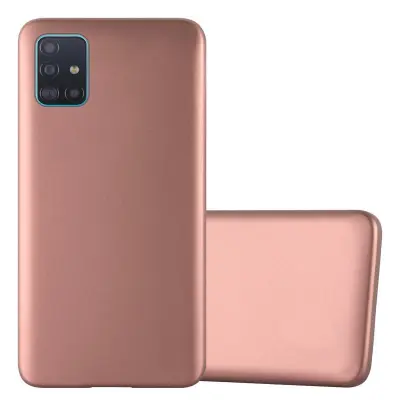 CADORABO CARE, združljiv s Samsungom v kovinskem rosă ‰ Gold - zaščitni pokrov iz fleksibilnega silikona TPU