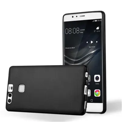 Cadorabo Case, združljiv s Huawei v kovinski črni barvi - zaščitni pokrov iz fleksibilnega silikona TPU
