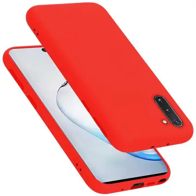 CADORABO Ohišje, združljiv s Samsungom v tekoči rdeči barvi - zaščitni pokrov iz fleksibilnega silikona TPU