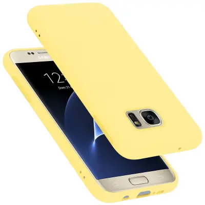 Cadorabo ohišje, združljiv s Samsungom v tekoči rumeni - zaščitni pokrov, narejen iz fleksibilnega silikona TPU
