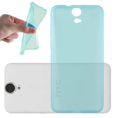 CADORABO Ohišje, združljiv s HTC -jem v prozorno modri - zaščitni pokrov, narejen iz fleksibilnega silikona TPU