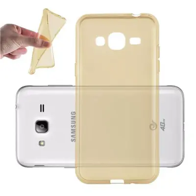 Cadorabo Case, združljiv s Samsungom v prozornem zlatu - zaščitni pokrov, narejen iz fleksibilnega silikona TPU