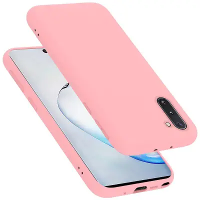 Ohišje Cadorabo, združljiv s Samsungom v tekoči roza barvi - zaščitni pokrov iz fleksibilnega silikona TPU