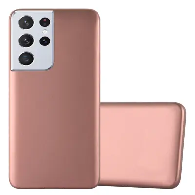 CADORABO CARE, združljiv s Samsungom v kovinskem rosă ‰ Gold - zaščitni pokrov iz fleksibilnega silikona TPU