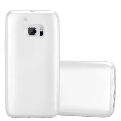 Cadorabo Case, združljiv s HTC v kovinskem srebru - zaščitni pokrov, narejen iz fleksibilnega silikona TPU