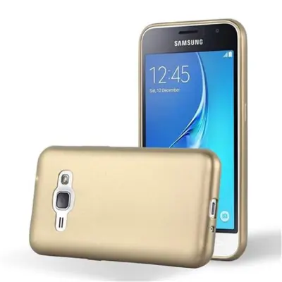 Cadorabo Case, združljiv s Samsungom v kovinskem zlatu - zaščitni pokrov, narejen iz fleksibilnega silikona TPU