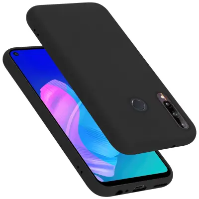 CADORABO Ohišje, združljiv s Huawei v tekoči črni barvi - zaščitni pokrov iz fleksibilnega silikona TPU