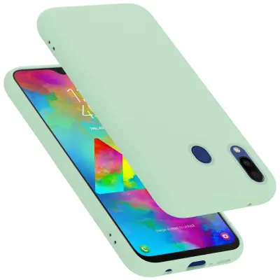 CADORABO Ohišje, združljiv s Samsungom v tekoči svetlo zeleni barvi - zaščitni pokrov iz fleksibilnega silikona TPU