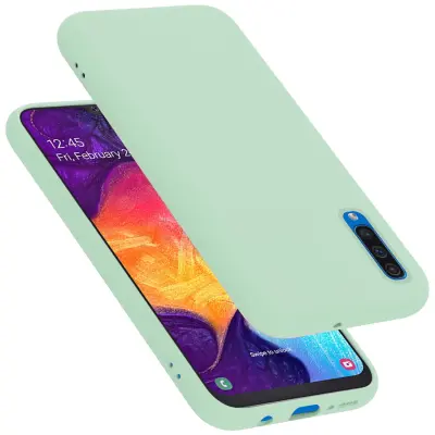 CADORABO Ohišje, združljiv s Samsungom v tekoči svetlo zeleni barvi - zaščitni pokrov iz fleksibilnega silikona TPU
