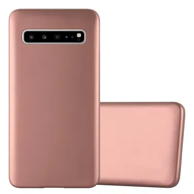 CADORABO CARE, združljiv s Samsungom v kovinskem rosă ‰ Gold - zaščitni pokrov iz fleksibilnega silikona TPU