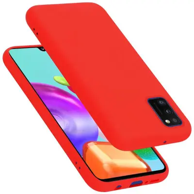 CADORABO Ohišje, združljiv s Samsungom v tekoči rdeči barvi - zaščitni pokrov iz fleksibilnega silikona TPU
