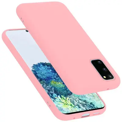Ohišje Cadorabo, združljiv s Samsungom v tekoči roza barvi - zaščitni pokrov iz fleksibilnega silikona TPU