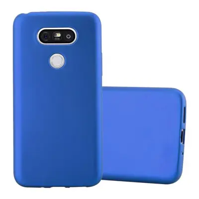 Cadorabo Case, združljiv z LG v kovinsko modri - zaščitni pokrov, narejen iz fleksibilnega silikona TPU