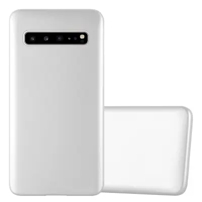 Cadorabo Case, združljiv s Samsungom v kovinskem srebru - zaščitni pokrov, narejen iz fleksibilnega silikona TPU
