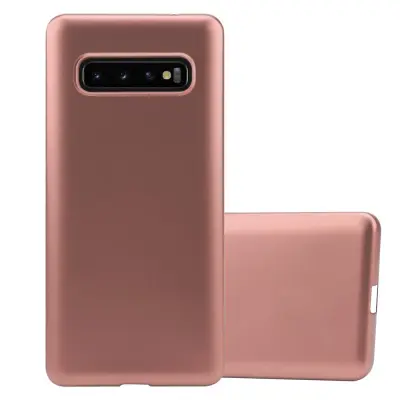 CADORABO CARE, združljiv s Samsungom v kovinskem rosă ‰ Gold - zaščitni pokrov iz fleksibilnega silikona TPU