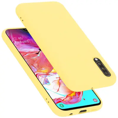 Cadorabo ohišje, združljiv s Samsungom v tekoči rumeni - zaščitni pokrov, narejen iz fleksibilnega silikona TPU