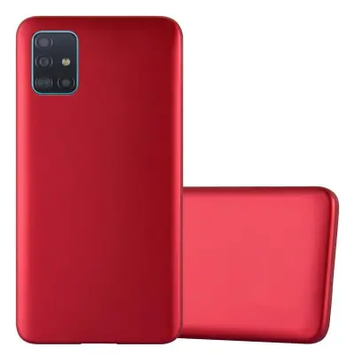 CADORABO Ohišje, združljiv s Samsungom v kovinsko rdeči - zaščitni pokrov, narejen iz fleksibilnega silikona TPU