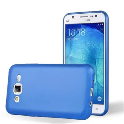 Cadorabo Case, združljiv s Samsungom v kovinsko modri - zaščitni pokrov, narejen iz fleksibilnega silikona TPU