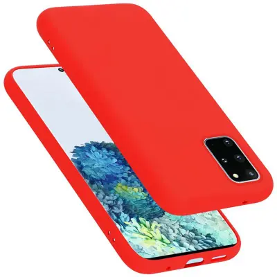CADORABO Ohišje, združljiv s Samsungom v tekoči rdeči barvi - zaščitni pokrov iz fleksibilnega silikona TPU
