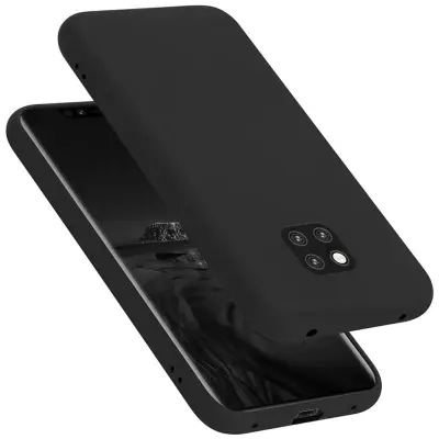 CADORABO Ohišje, združljiv s Huawei v tekoči črni barvi - zaščitni pokrov iz fleksibilnega silikona TPU
