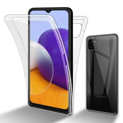 CADORABO Samsung v prozorni - 360 -° zaščitni pokrov celotnega telesa - zaščita pred sprednjim in hrbtom, vsestransko zaščito z zaščitnikom zaslona